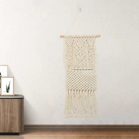 Unisex Macramé Vægophæng Boho Stil 2