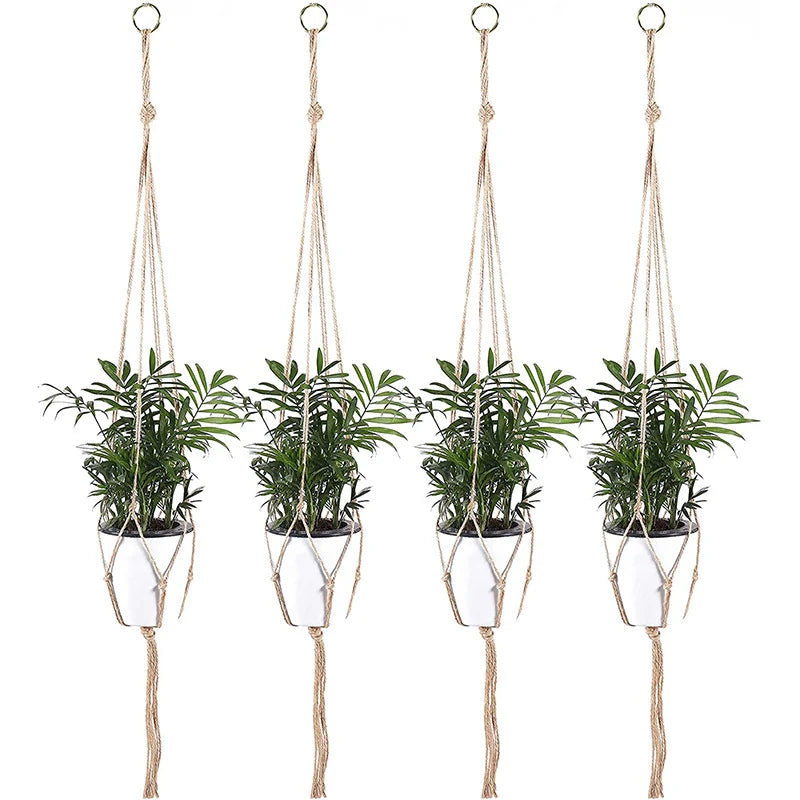 Unisex Makramé Planteholder Hængende Design 2