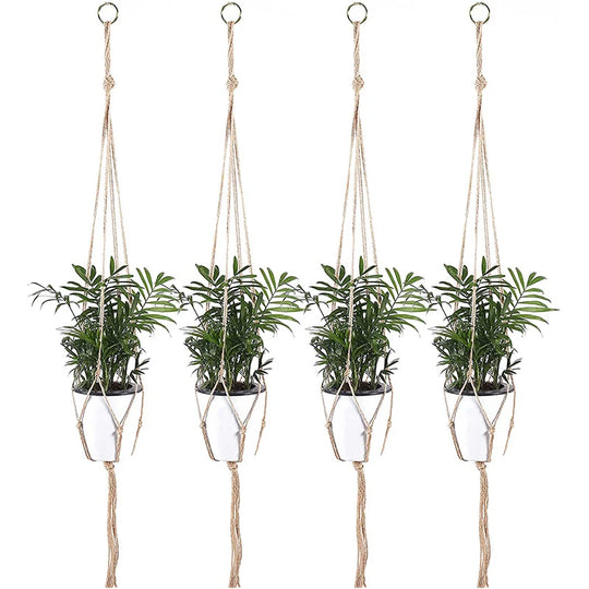 Unisex Makramé Planteholder Hængende Design 2
