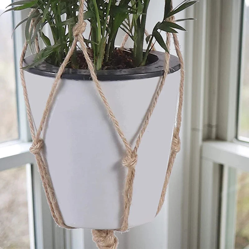 Unisex Makramé Planteholder Hængende Design 4
