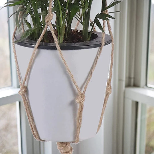 Unisex Makramé Planteholder Hængende Design 4