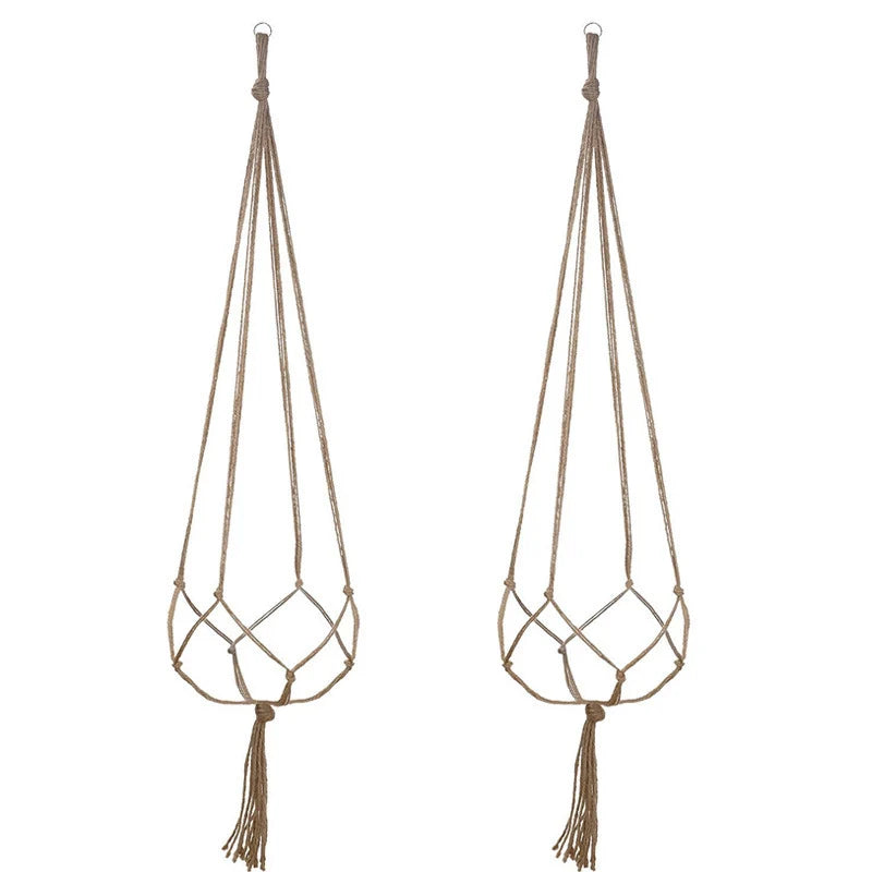 Unisex Makramé Planteholder Hængende Design 5