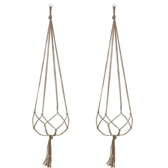 Unisex Makramé Planteholder Hængende Design 5