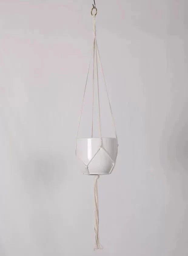 Unisex Makramé Planteholder Hængende Design 6