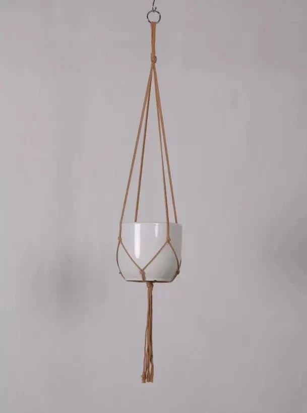 Unisex Makramé Planteholder Hængende Design 8