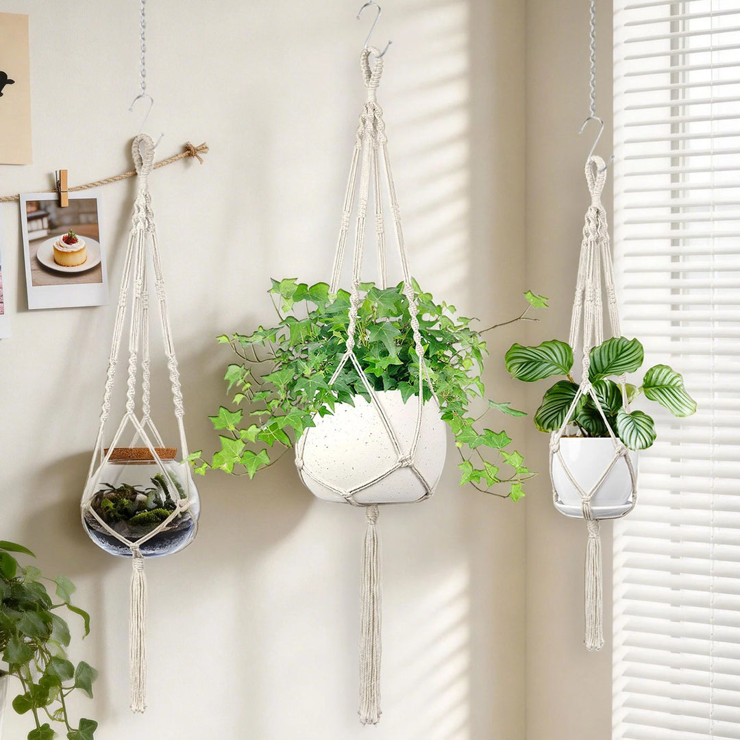 Unisex Makramé Planteophæng Håndlavet Design 0
