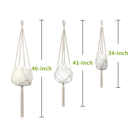 Unisex Makramé Planteophæng Håndlavet Design 1
