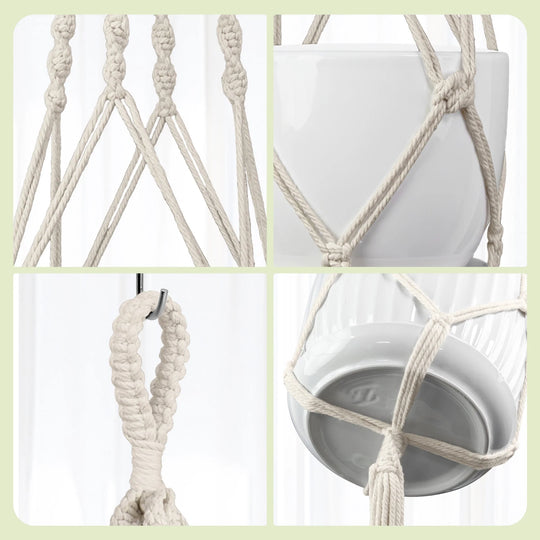 Unisex Makramé Planteophæng Håndlavet Design 2