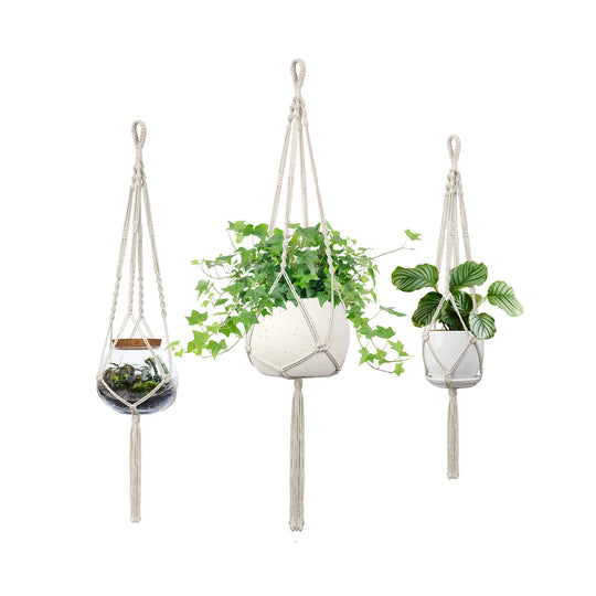 Unisex Makramé Planteophæng Håndlavet Design 4
