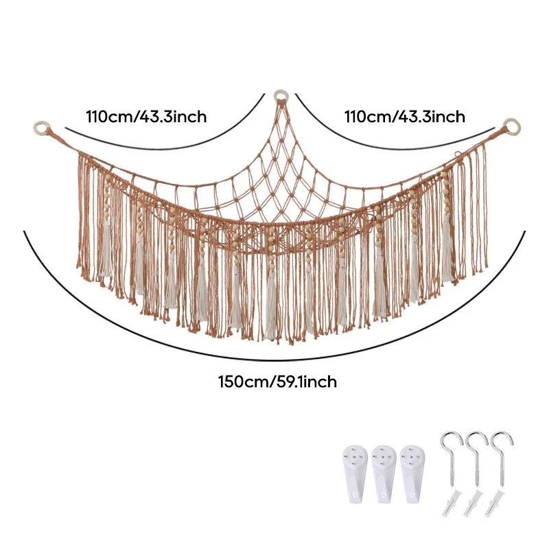 Unisex Makramé Væghylde Boheme Stil 6