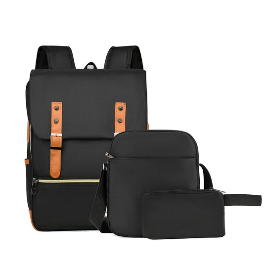 Unisex Multifunctional Backpack Set with Three Pieces 0