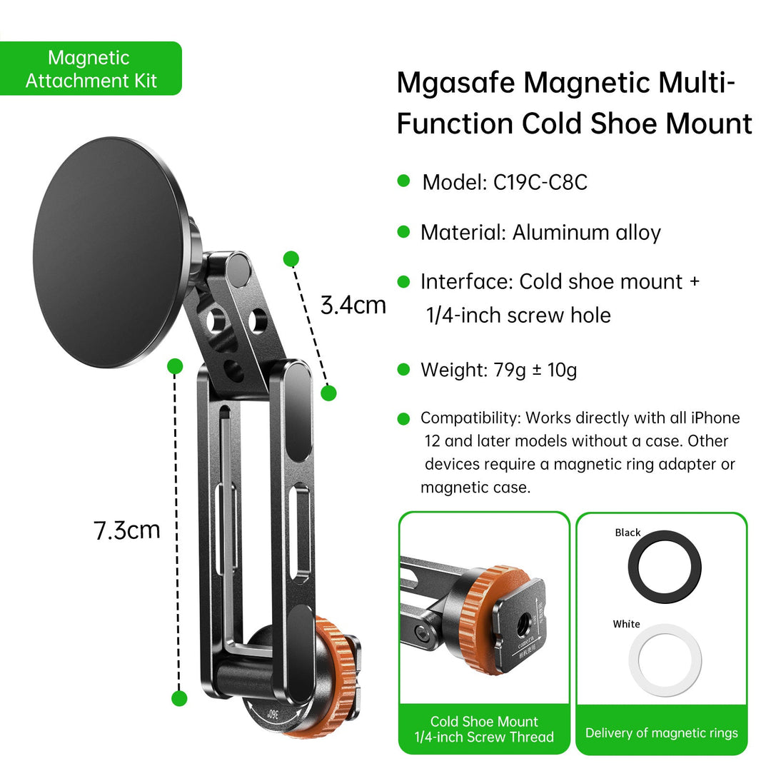 Unisex Multifunktionskamera Skoholder Magnetisk Design 0