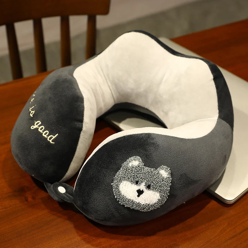 Unisex Nakkepude Ergonomisk U-form med Trykknaplukning 2
