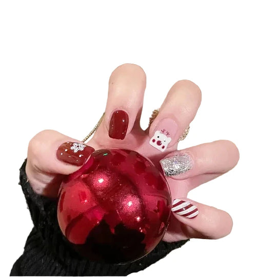 Unisex Neglekunst Sæt Juletema Med Festlige Motiver 0