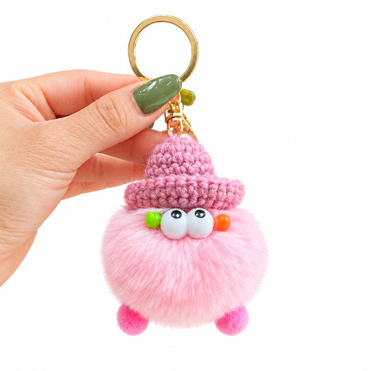 Unisex Nøglering Plys Tegneseriefigur Rund 0