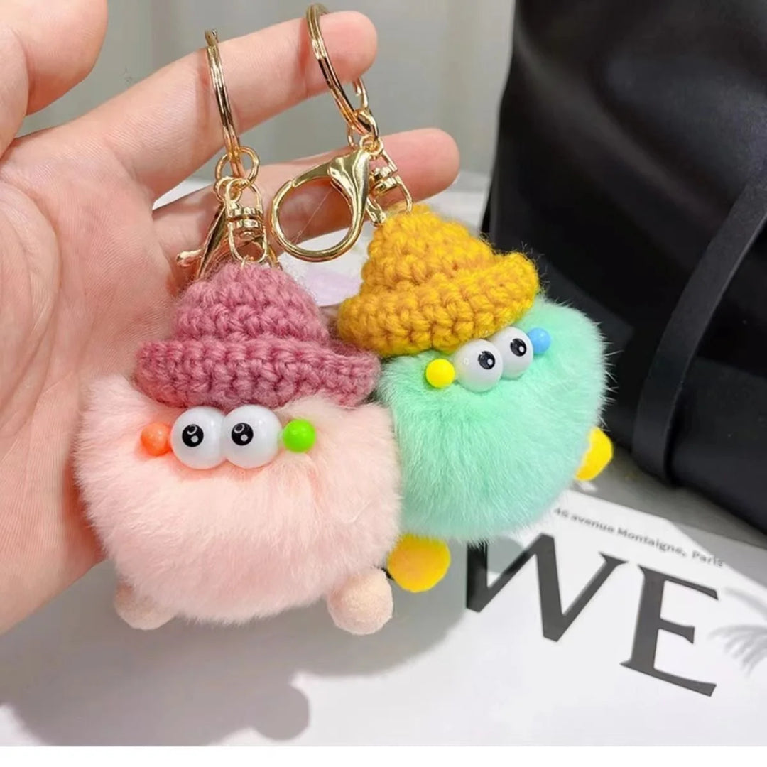 Unisex Nøglering Plys Tegneseriefigur Rund 1