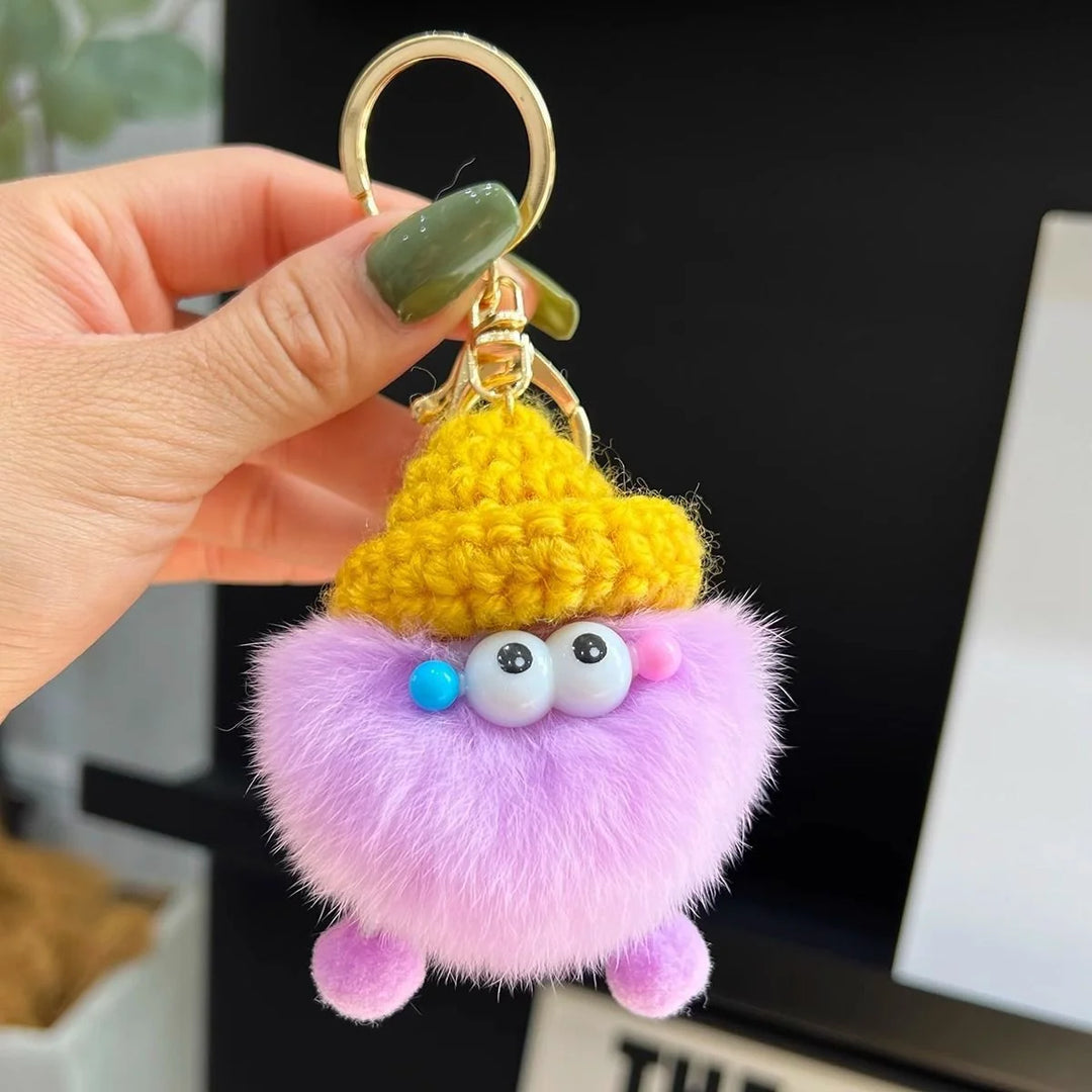 Unisex Nøglering Plys Tegneseriefigur Rund 11