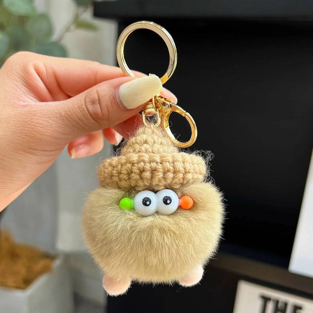 Unisex Nøglering Plys Tegneseriefigur Rund 12