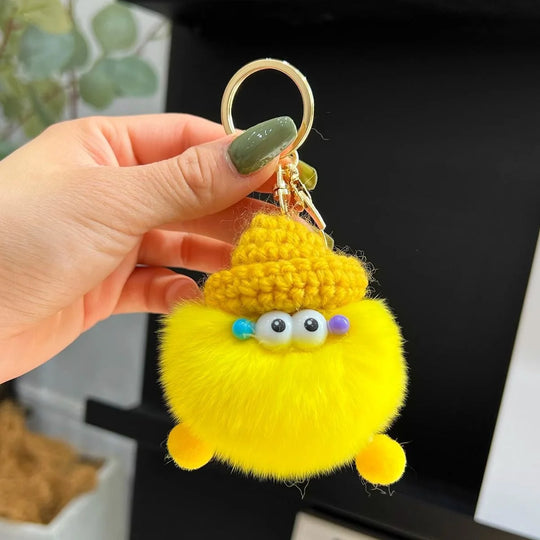 Unisex Nøglering Plys Tegneseriefigur Rund 14
