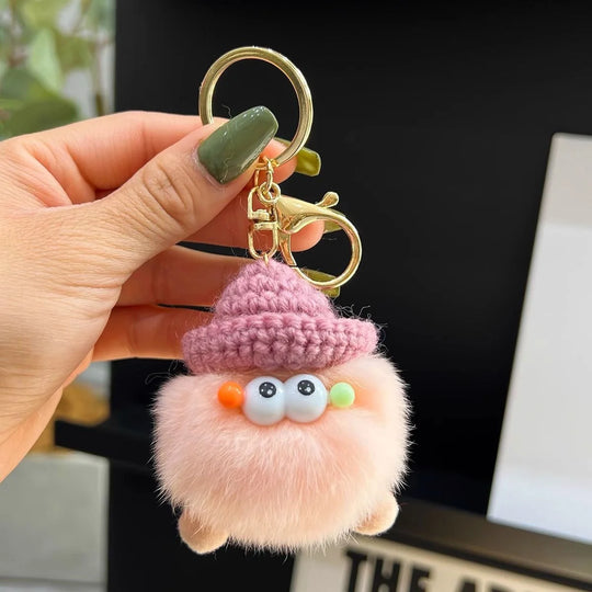 Unisex Nøglering Plys Tegneseriefigur Rund 15