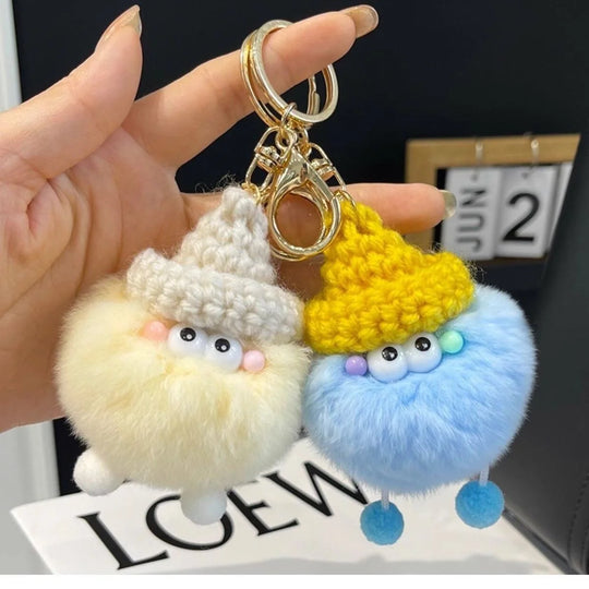 Unisex Nøglering Plys Tegneseriefigur Rund 3