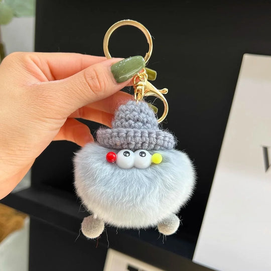 Unisex Nøglering Plys Tegneseriefigur Rund 4