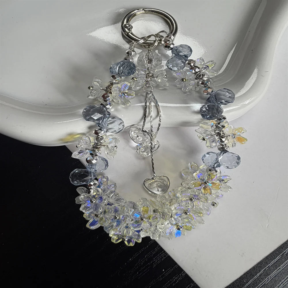 Unisex Nøglering med Blomstermotiv og Charme 1