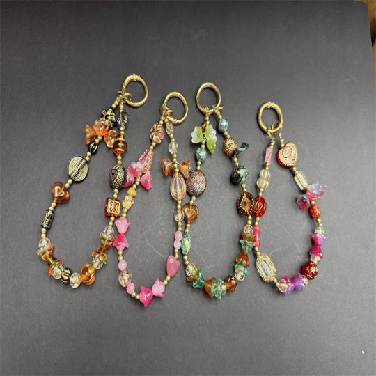 Unisex Nøglering med Blomsterperler 1