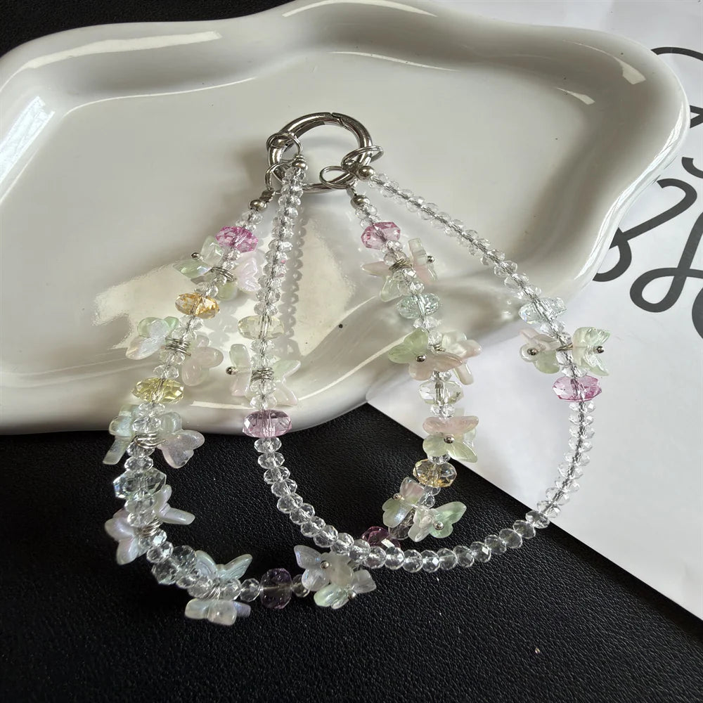 Unisex Nøglering med Blomsterperler Dekorativ 1