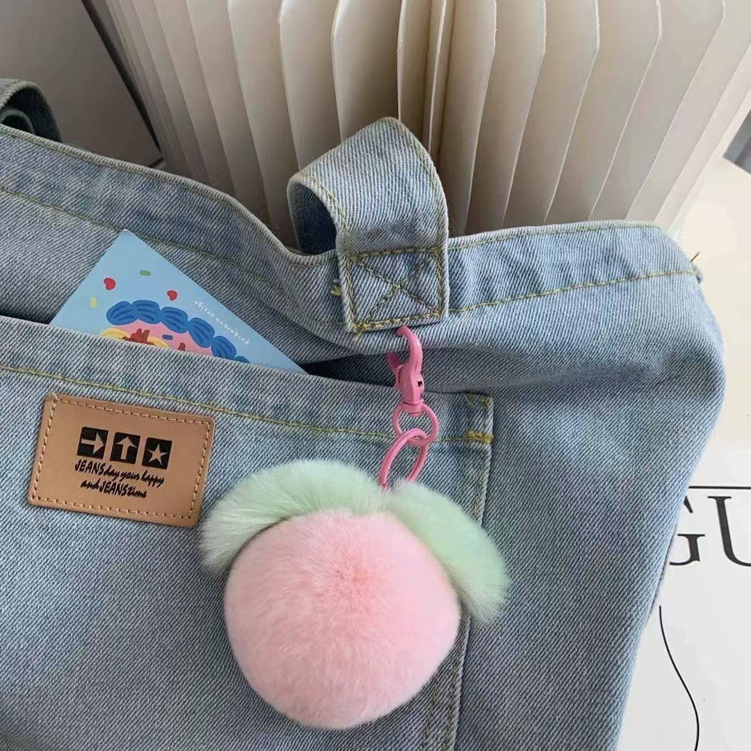 Unisex Nøglering med Frugt Pom Pom Design 0
