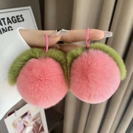 Unisex Nøglering med Frugt Pom Pom Design 2