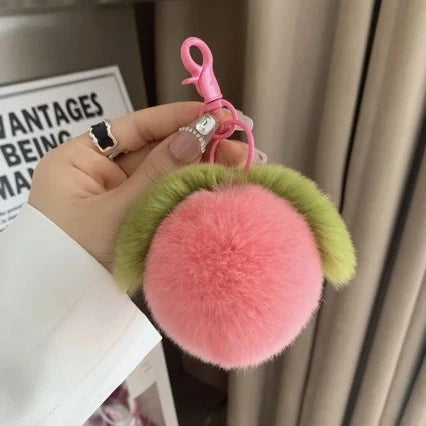 Unisex Nøglering med Frugt Pom Pom Design 3