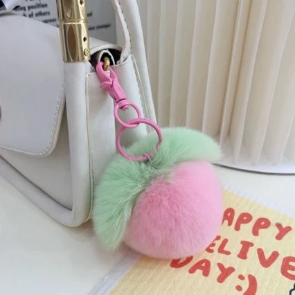 Unisex Nøglering med Frugt Pom Pom Design 6