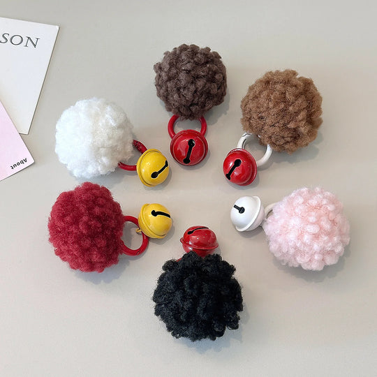 Unisex Nøglering med Pompon og Bjælde 1