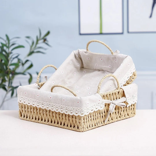 Unisex Opbevaringskurv Håndvævet Stilfuld Design til Ryddelig Indretning 1