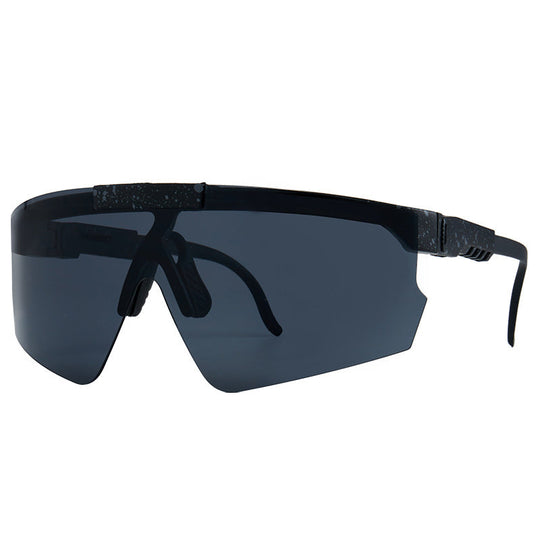 Unisex Oversized Shield Solbriller Futuristisk Design 13