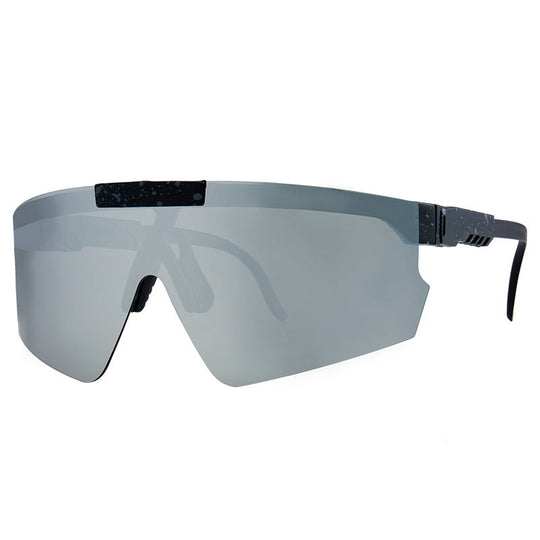 Unisex Oversized Shield Solbriller Futuristisk Design 14