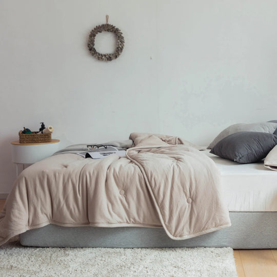 Unisex Quiltet Dyne Vendbar Med Mikrofiberbetræk 10