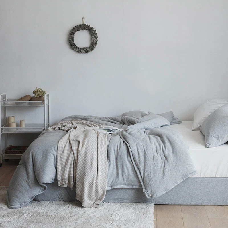 Unisex Quiltet Dyne Vendbar Med Mikrofiberbetræk 11