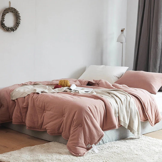 Unisex Quiltet Dyne Vendbar Med Mikrofiberbetræk 8