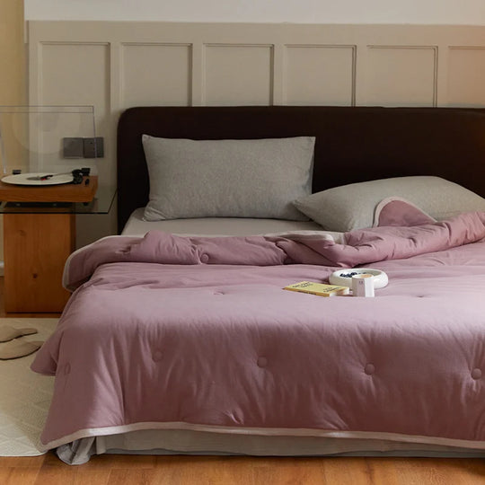 Unisex Quiltet Dyne Vendbar Med Mikrofiberbetræk 9