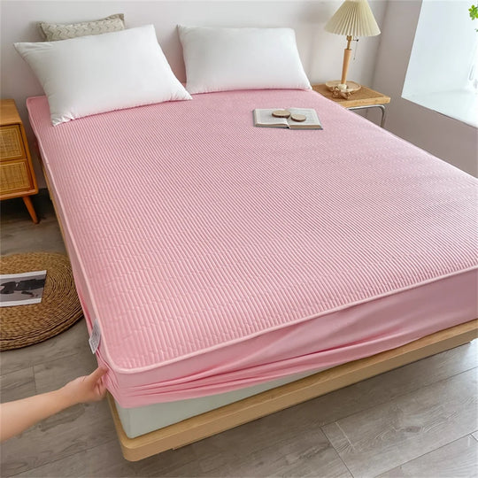 Unisex Quiltet Topmadrasbeskytter Med Dyb Elastisk Kant 1