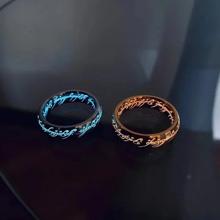 Unisex Ring med Selvlysende Runedesign 4