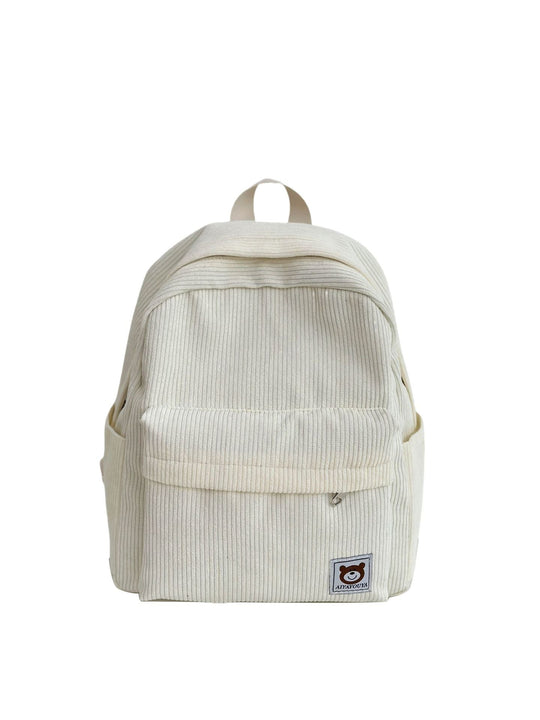 Unisex Rygsæk Corduroy Stilfuld og Praktisk 0