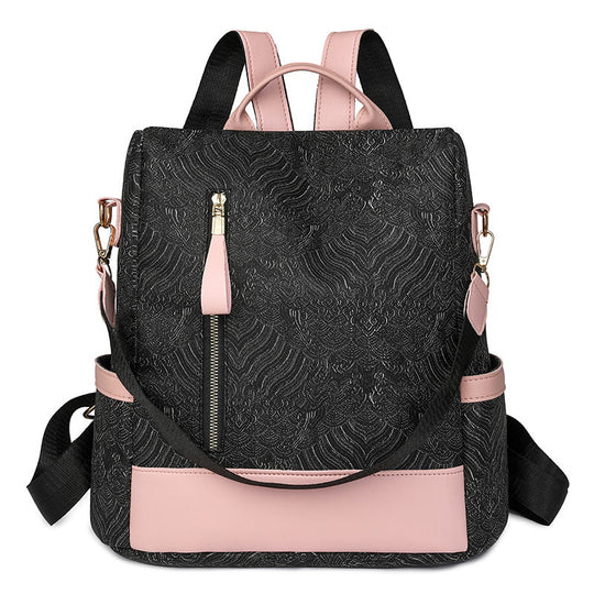 Unisex Rygsæk Tekstureret Design med Justerbare Skulderstropper og Flere Rum 0