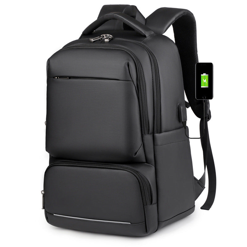 Unisex Rygsæk med Integreret Opladningsport og Polstret Laptop-Hylster 0