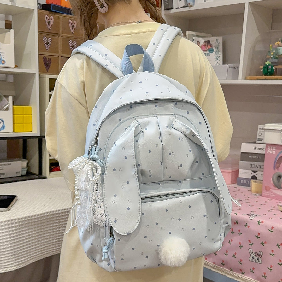 Unisex Rygsæk med Kaninmotiv og Praktisk Design 0