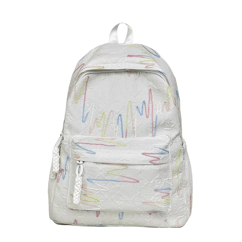 Unisex Rygsæk med Kunstnerisk Mønster og Funktionelt Design 0