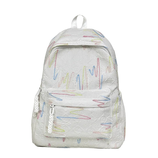 Unisex Rygsæk med Kunstnerisk Mønster og Funktionelt Design 0