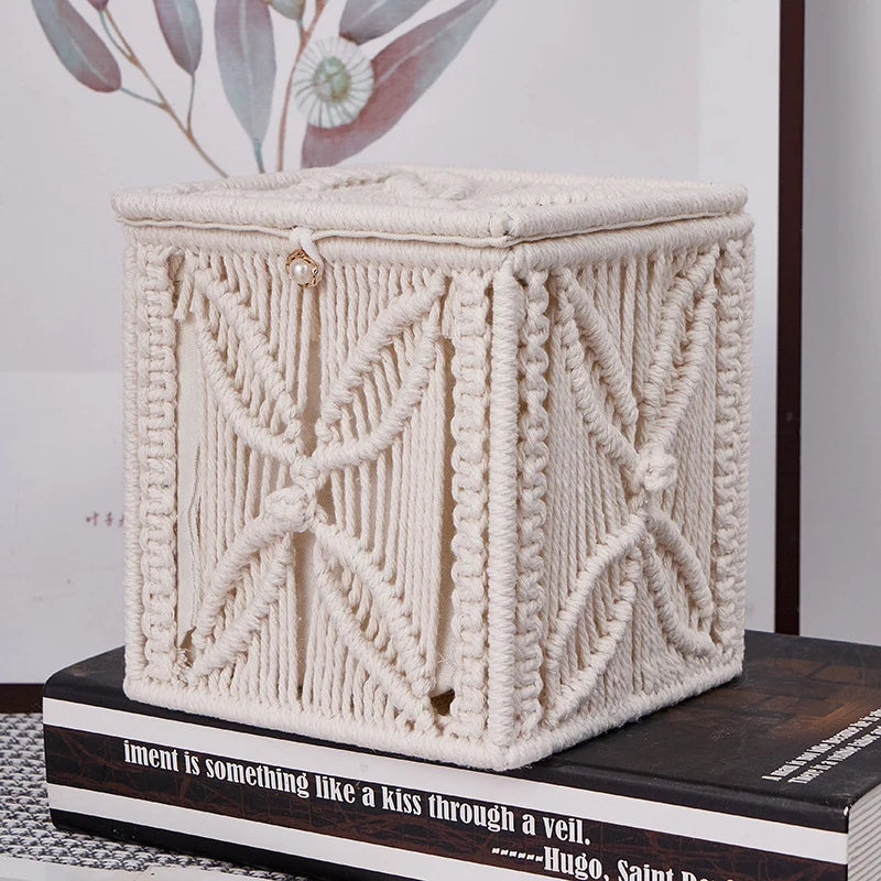 Unisex Servietæskebetræk Macramé Stilfuldt Design 1